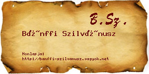 Bánffi Szilvánusz névjegykártya